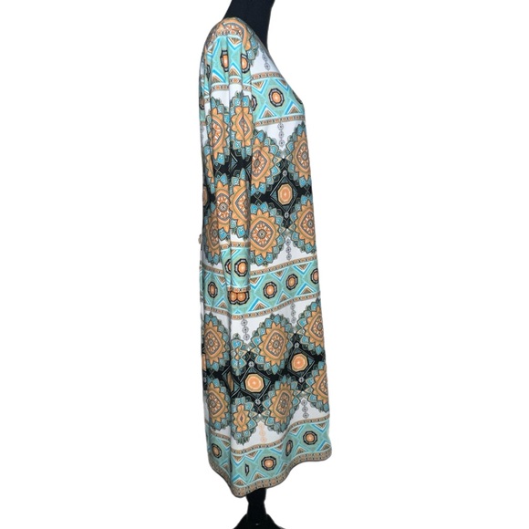 London Times - Geometric Print Dress - Size 10 - Picture 4 of 8